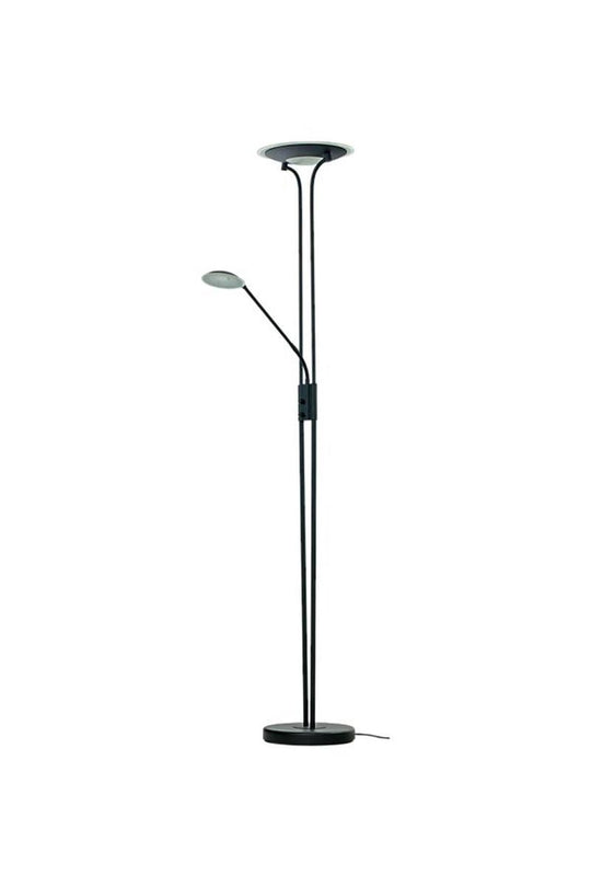 Granada gulvlampe med lese lampe og uplight - Dimbar-Gulvlamper-Aneta Lighting-Svart-29088-15-Lightup.no