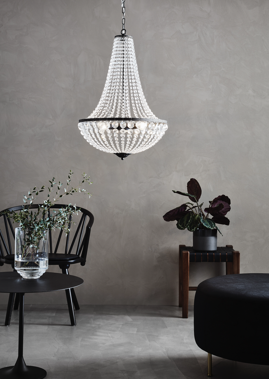 Gränsö lysekrone 3l - Svart/klar - Svart / Klar-Lysekroner-Marksløjd-Svart / Klar-Mrk-107028-Lightup.no