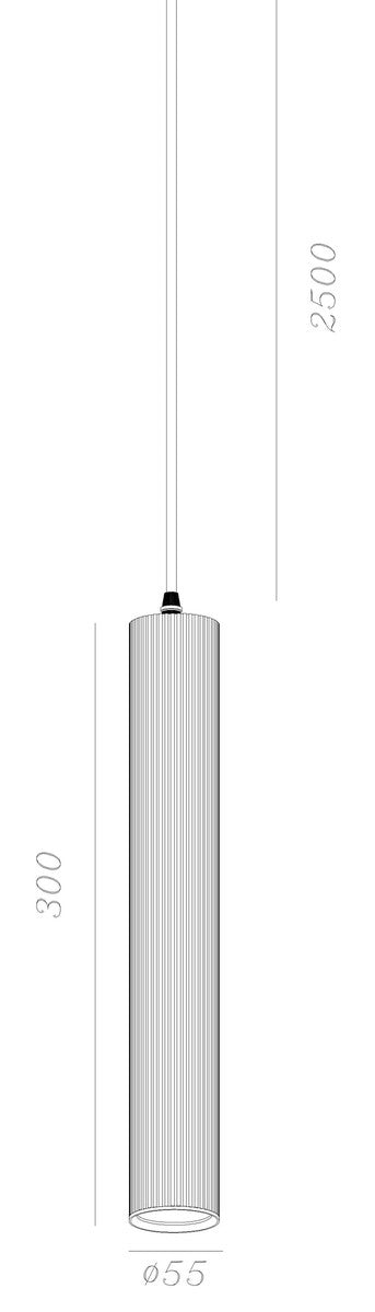 Grooves 300 takpendel GU10-Takpendler-NorDesign-Svart-102510305-Lightup.no