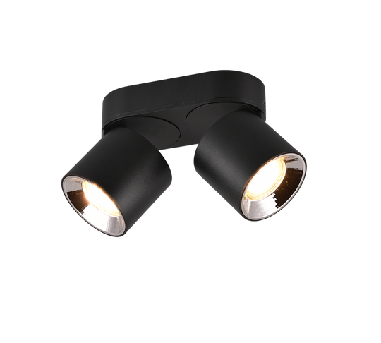 Guayana takspot 2-lys GU10 - Kan felles inn i tak-Taklamper-Trio Lighting-Svart-trl__651000232-Lightup.no