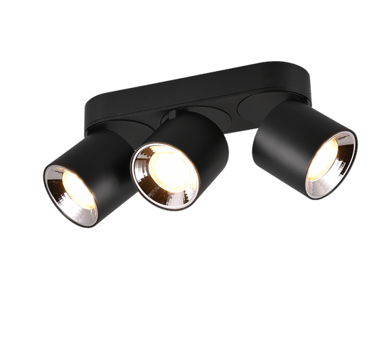 Guayana takspot 3-lys GU10 - Kan felles inn i tak-Taklamper-Trio Lighting-Svart-trl__651000332-Lightup.no