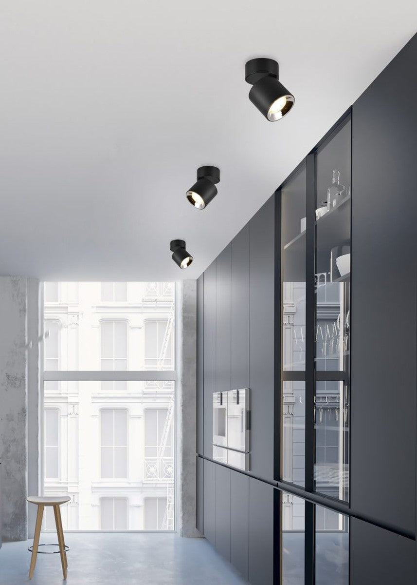 Guayana tak/vegg spot 1-lys GU10 - Kan felles inn-Taklamper-Trio Lighting-Svart-trl__651000132-Lightup.no
