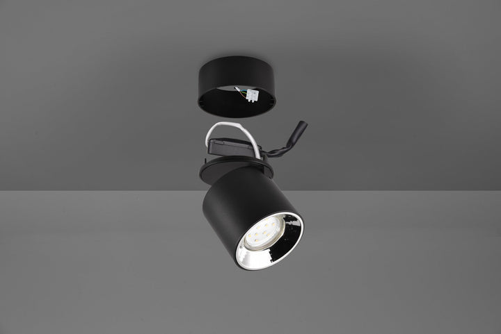 Guayana tak/vegg spot 1-lys GU10 - Kan felles inn-Taklamper-Trio Lighting-Svart-trl__651000132-Lightup.no