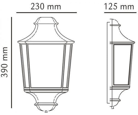 Hamlet vegglampe-Utebelysning vegg veggskjold-Sg Armaturen As-Svart-3100346-Lightup.no