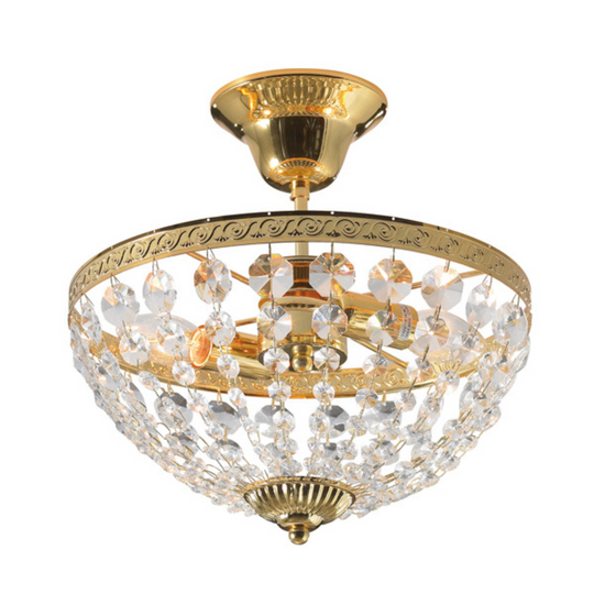 Hanaskog taklampe 30 cm - Gull og krystall - Gull-Taklamper-Marksløjd-Gull-Mrk-100486-Lightup.no