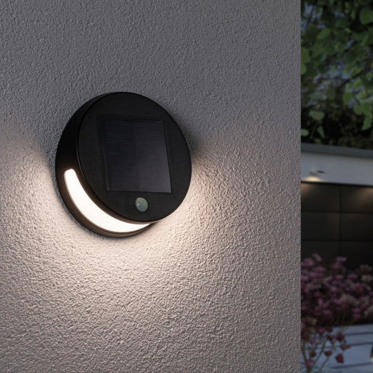 Helena vegglampe utendørs 3W 3000 Kelvin m/bevegelses sensor - Solcelle-Utebelysning vegg opp og ned-Paulmann-Antrasitt-Pl-94265-Lightup.no
