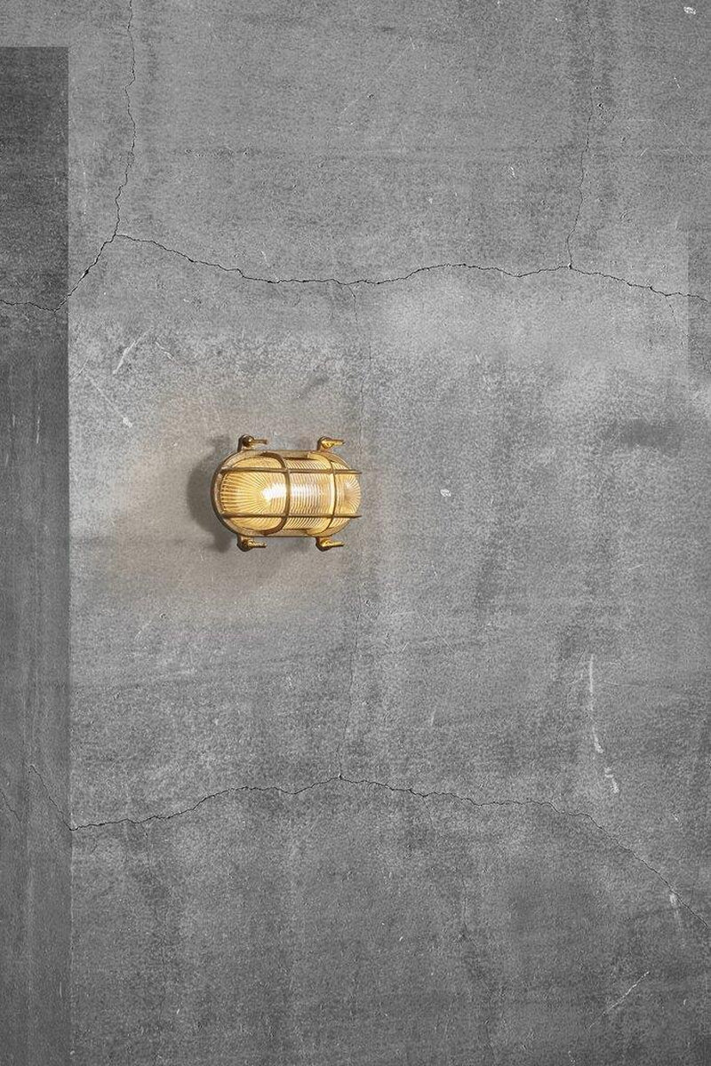 Helford vegglampe utendørs IP64-Utebelysning vegg veggskjold-Nordlux-Messing-49031035-Lightup.no