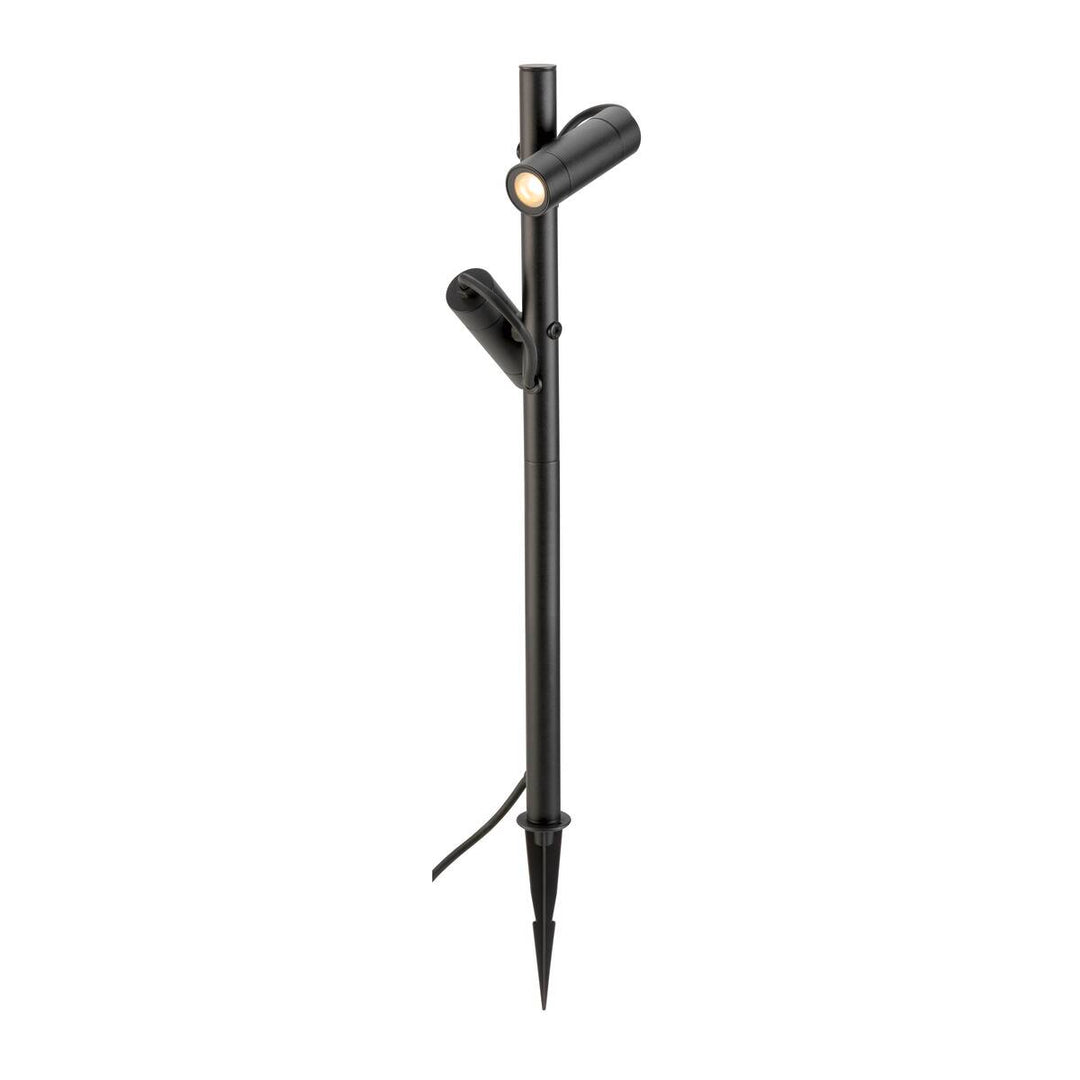 Helia slim dobbel spot med jordspyd 2x6W 3000 Kelvin IP65-Utebelysning spyd-Slv-Antrasitt-slv-1007869-Lightup.no