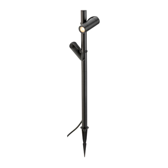 Helia slim dobbel spot med jordspyd 2x6W 3000 Kelvin IP65-Utebelysning spyd-Slv-Antrasitt-slv-1007869-Lightup.no
