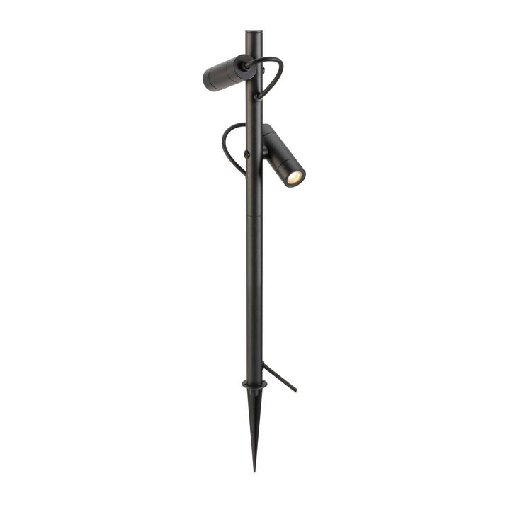 Helia slim dobbel spot med jordspyd 2x6W 3000 Kelvin IP65-Utebelysning spyd-Slv-Antrasitt-slv-1007869-Lightup.no
