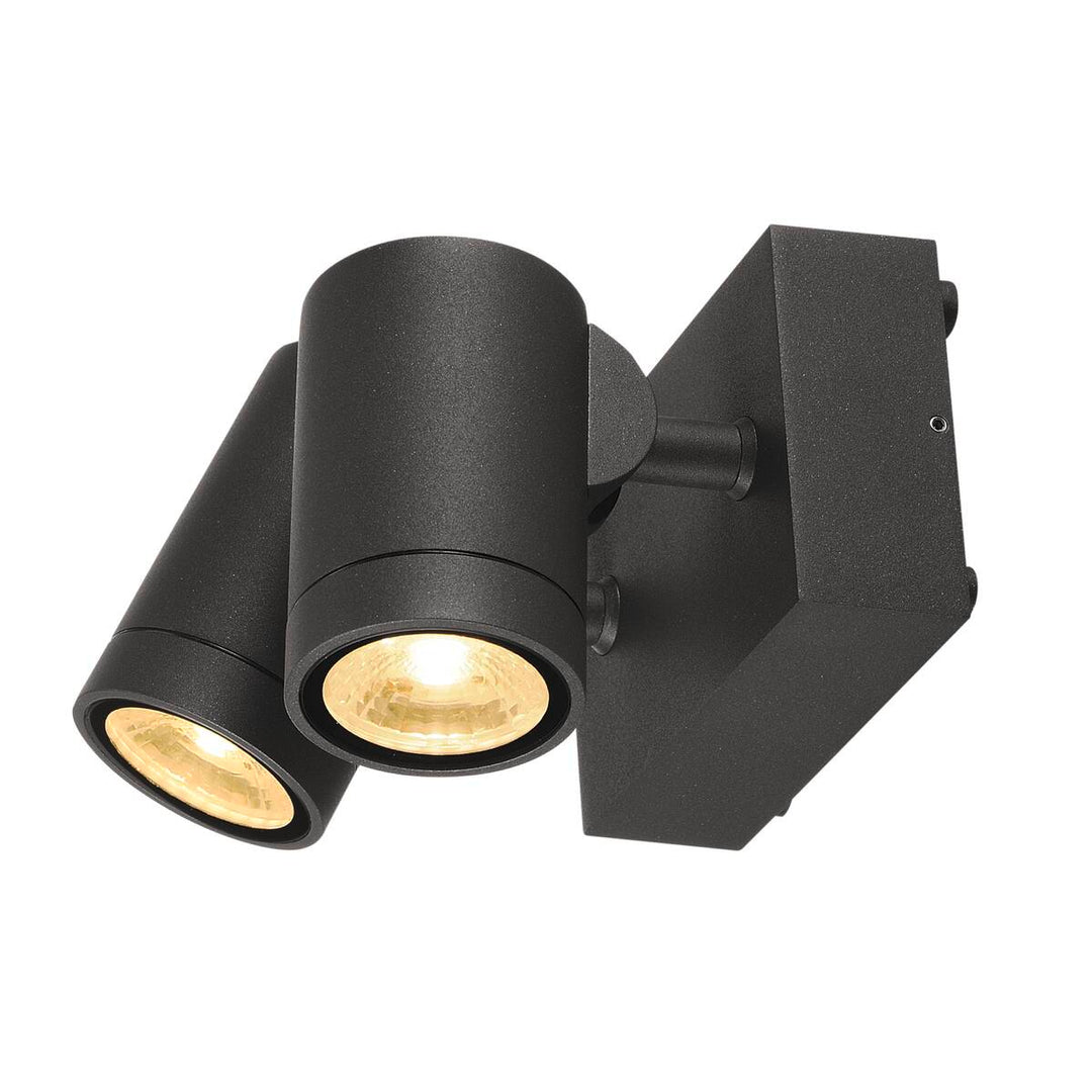 Helia vegglampe utendørs 2x8W 3000 Kelvin IP55-Utebelysning vegg opp og ned-Slv-Antrasitt-slv-233255-Lightup.no