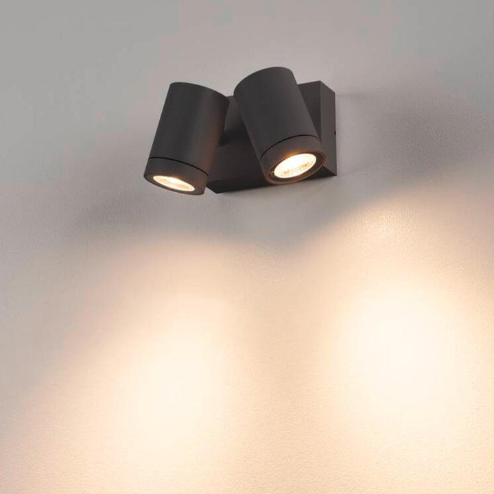 Helia vegglampe utendørs 2x8W 3000 Kelvin IP55-Utebelysning vegg opp og ned-Slv-Antrasitt-slv-233255-Lightup.no