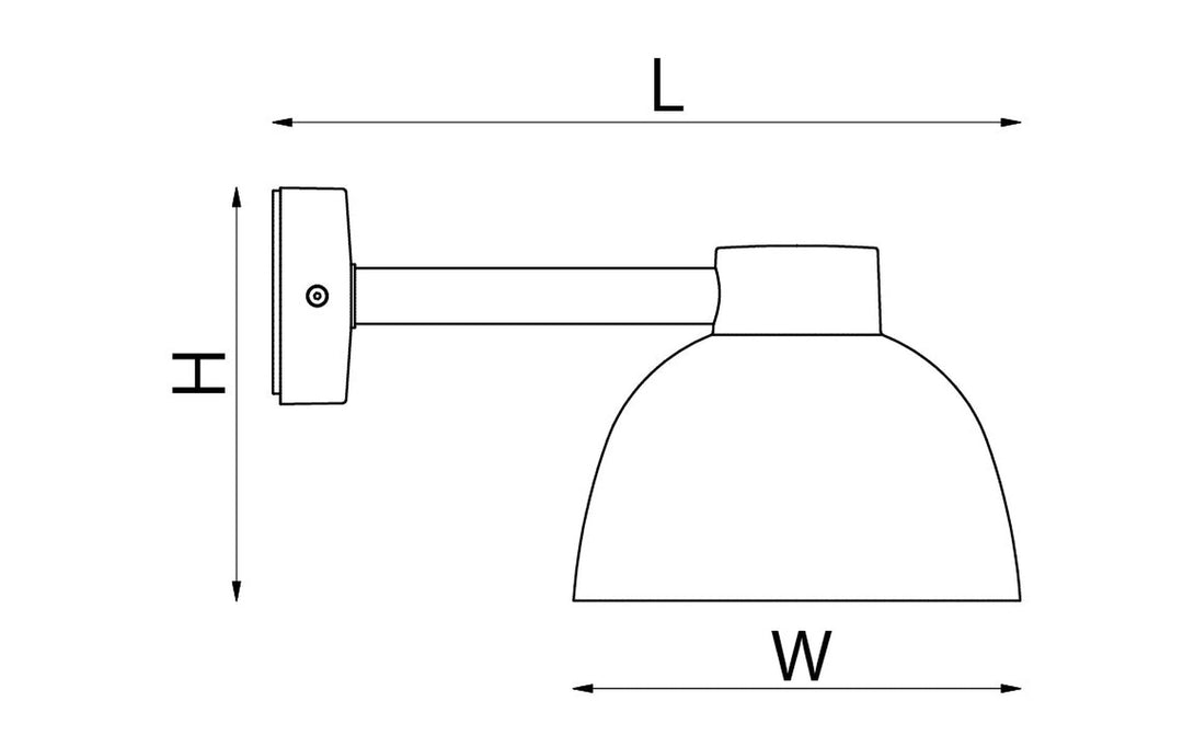 Herning mini vegglampe utendørs IP65 8/17W 3000/4000K Dimbar-Utebelysning vegg opp og ned-Sg Armaturen As-Svart-3102131-Lightup.no