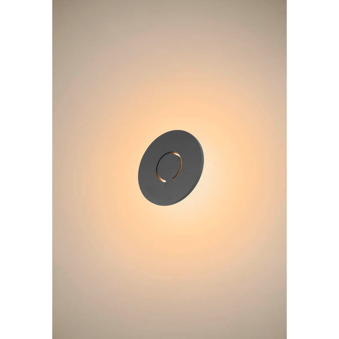 I-ring vegglampe utendørs 9,2W 3000 Kelvin IP65-Utebelysning vegg opp og ned-Slv-Antrasitt-slv-1007236-Lightup.no