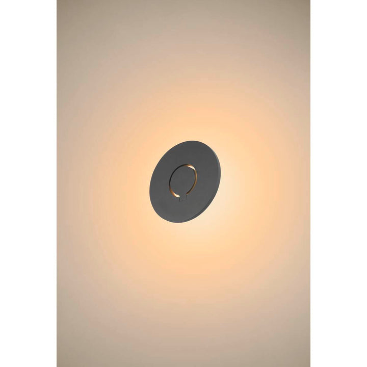 I-ring vegglampe utendørs 9,2W 3000 Kelvin IP65-Utebelysning vegg opp og ned-Slv-Antrasitt-slv-1007236-Lightup.no