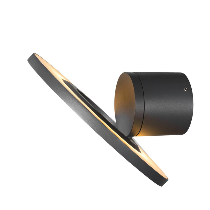 I-ring vegglampe utendørs 9,2W 3000 Kelvin IP65-Utebelysning vegg opp og ned-Slv-Antrasitt-slv-1007236-Lightup.no