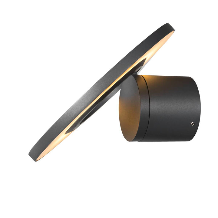 I-ring vegglampe utendørs 9,2W 3000 Kelvin IP65-Utebelysning vegg opp og ned-Slv-Antrasitt-slv-1007236-Lightup.no