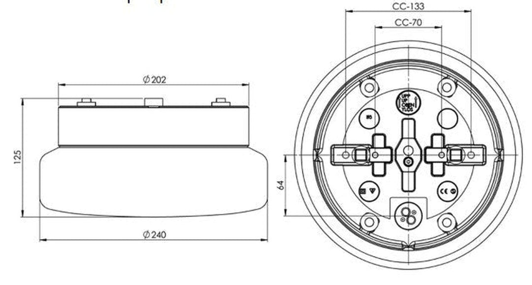 Ifø Classic tak/vegglampe Badstu IP44-Taklamper-Ifø Electric-Hvit-8048-509-10-Lightup.no