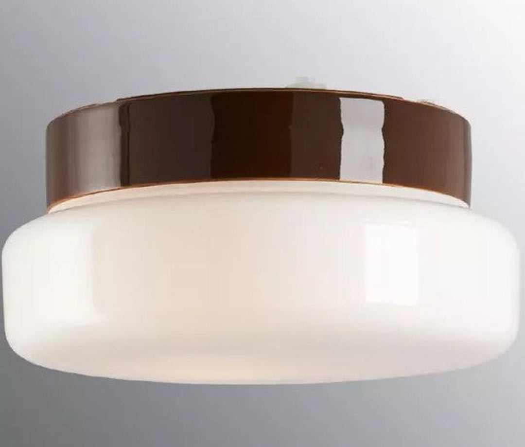 Ifø Classic tak/vegglampe Badstu IP44-Taklamper-Ifø Electric-Brun / Opal glass-8048-509-14-Lightup.no
