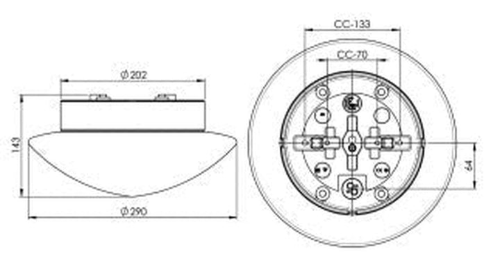 Ifø Contrast Solhem Badstu IP44-Taklamper-Ifø Electric-Hvit-8047-509-10-Lightup.no