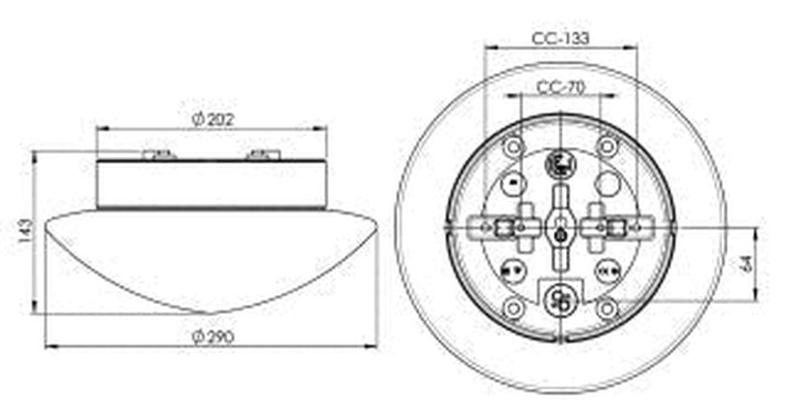 Ifø Contrast Solhem Badstu IP44-Taklamper-Ifø Electric-Hvit-8047-509-10-Lightup.no