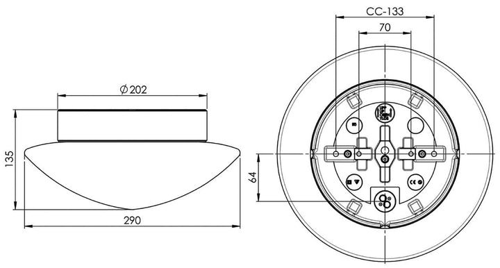 Ifø Contrast Solhem taklampe IP44-Taklamper-Ifø Electric-Hvit-8043-500-10-Lightup.no