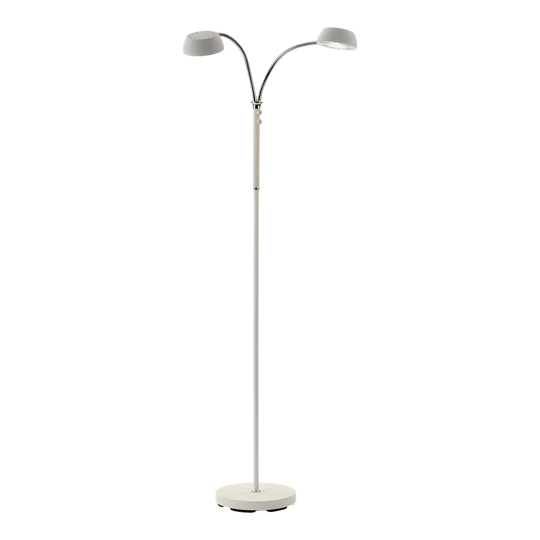 Jonas dobbel gulvlampe 2x5W 2700 Kelvin 140 cm - Dimbar-Gulvlamper-Ms - belysning-Hvit-9400589103-Lightup.no
