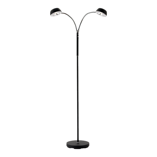 Jonas dobbel gulvlampe 2x5W 2700 Kelvin 140 cm - Dimbar-Gulvlamper-Ms - belysning-Svart-9400589121-Lightup.no