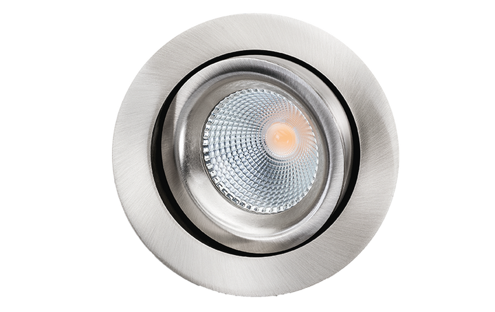 Junistar Lux 7W LED 2700K IP44-Downlight lavtbyggende-Sg Armaturen As-Børstet stål-3236603-Lightup.no