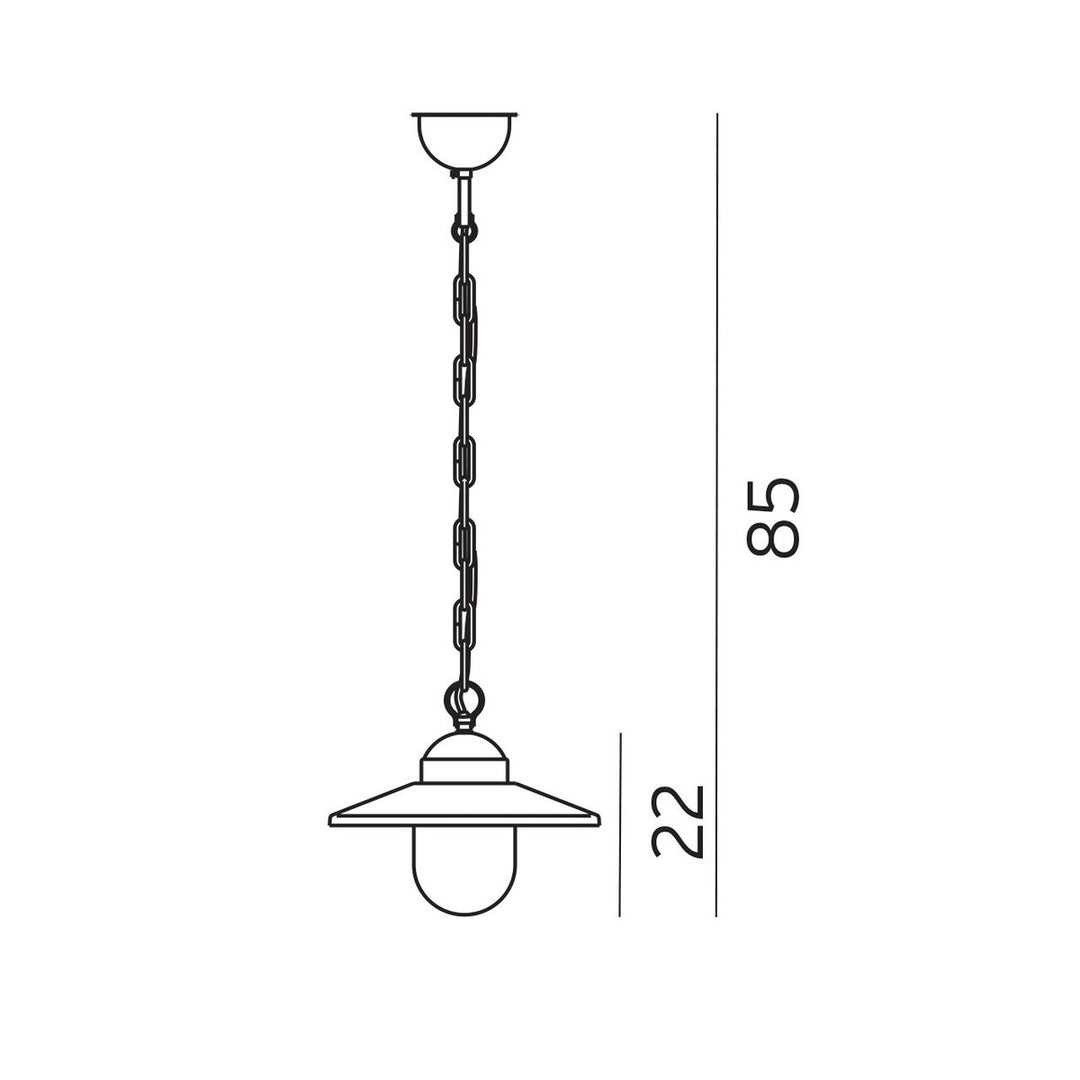 Karlstad 230 takpendel utendørs IP55 - Svart-Utebelysning taklampe-Norlys-3185515-Lightup.no