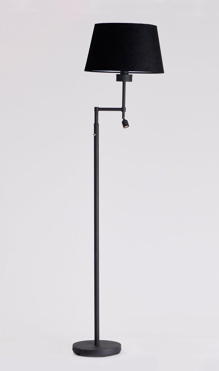 Kasper gulvlamper m/skjerm m/lesearm 3W - Svart-Gulvlamper-Ms - belysning-Svart-9400597021+9400682521-Lightup.no
