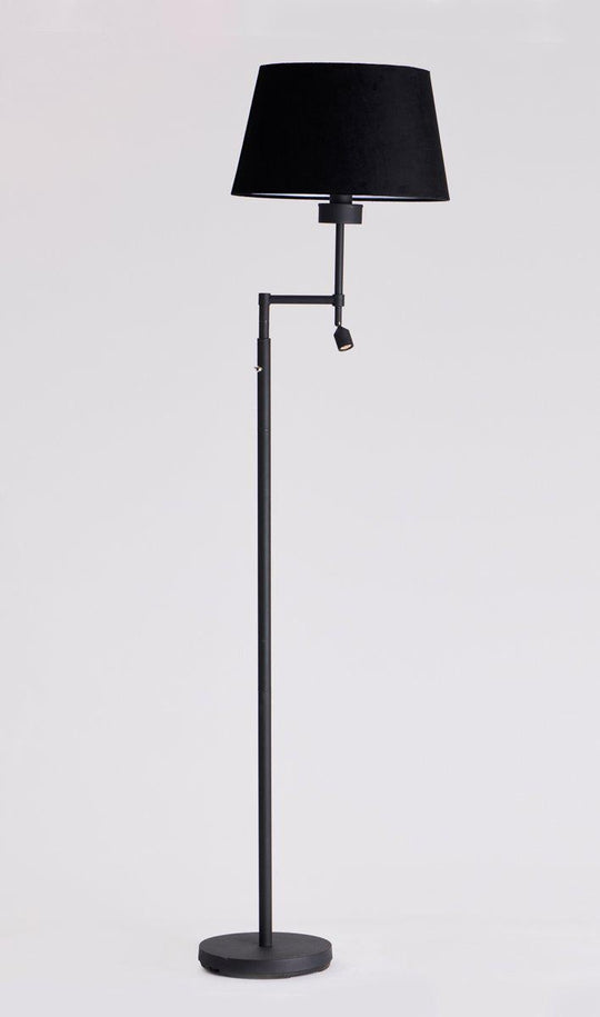 Kasper gulvlamper m/skjerm m/lesearm 3W - Svart-Gulvlamper-Ms - belysning-Svart-9400597021+9400682521-Lightup.no