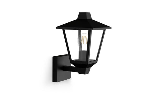 Kinno vegglampe opp utendørs IP44 E27-Utebelysning vegg klassisk-Philips-Svart-929004141301-Lightup.no