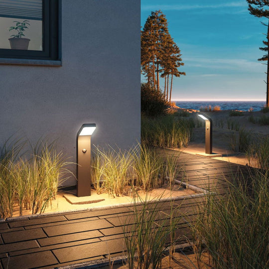 Kulma pullert utendørs IP44 7,5W 3000 Kelvin 50 cm - Sensor-Utebelysning pullert-Paulmann-Antrasitt-Pl-94747-Lightup.no