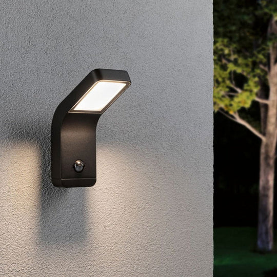 Kulma vegglampe utendørs IP44 7,5W 3000 Kelvin - Sensor-Utebelysning vegg opp og ned-Paulmann-Antrasitt-Pl-94745-Lightup.no