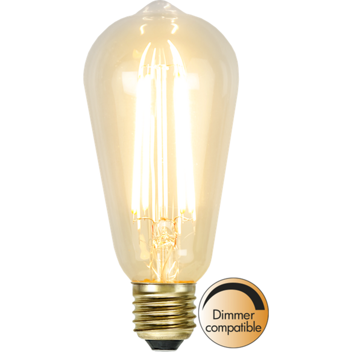 Led filament 3,6W uniterm dimbar 60mm-LED-pære E27 sokkel-Star Trading-Hvit-352-72-1-Lightup.no