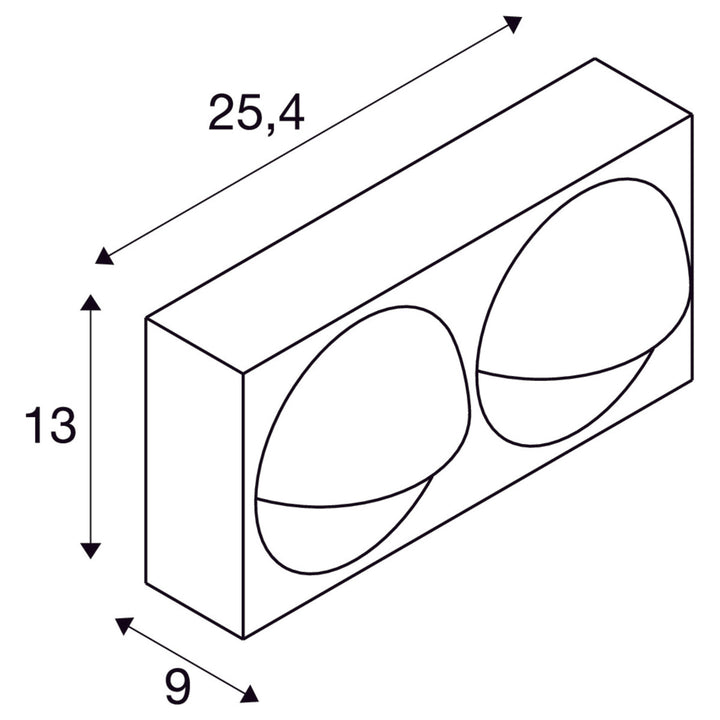 Lid dobbel vegglampe utendørs 29W 2700/3000 Kelvin IP65 - Dimbar-Utebelysning vegg opp og ned-Slv-Antrasitt-slv-1007668-Lightup.no