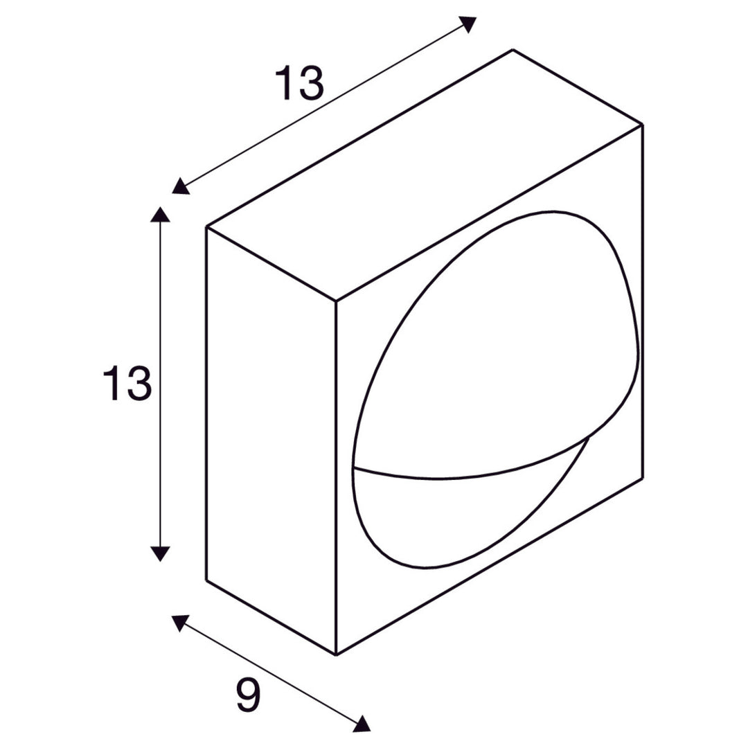 Lid enkel vegglampe utendørs 15W 2700/3000 Kelvin IP65 - Dimbar-Utebelysning vegg opp og ned-Slv-Antrasitt-slv-1007667-Lightup.no