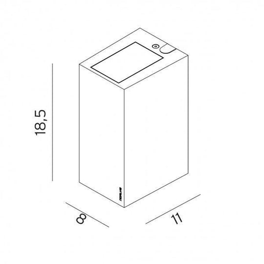 Lillehammer 1580-Utebelysning vegg opp og ned-Norlys-Hvit-3185550-Lightup.no