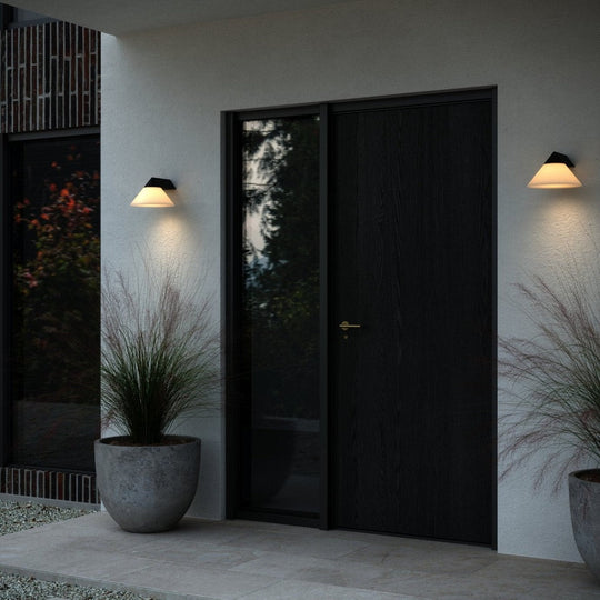 Linas vegglampe for utendørsbruk IP54 - Svart/Hvit-Utebelysning vegg klassisk-Nordlux-Svart / Hvit-2418291003-Lightup.no