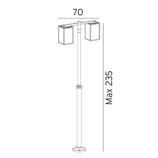 Lofoten stolpe 1947-Utebelysning stolpe-Norlys-Svart-3101965-Lightup.no