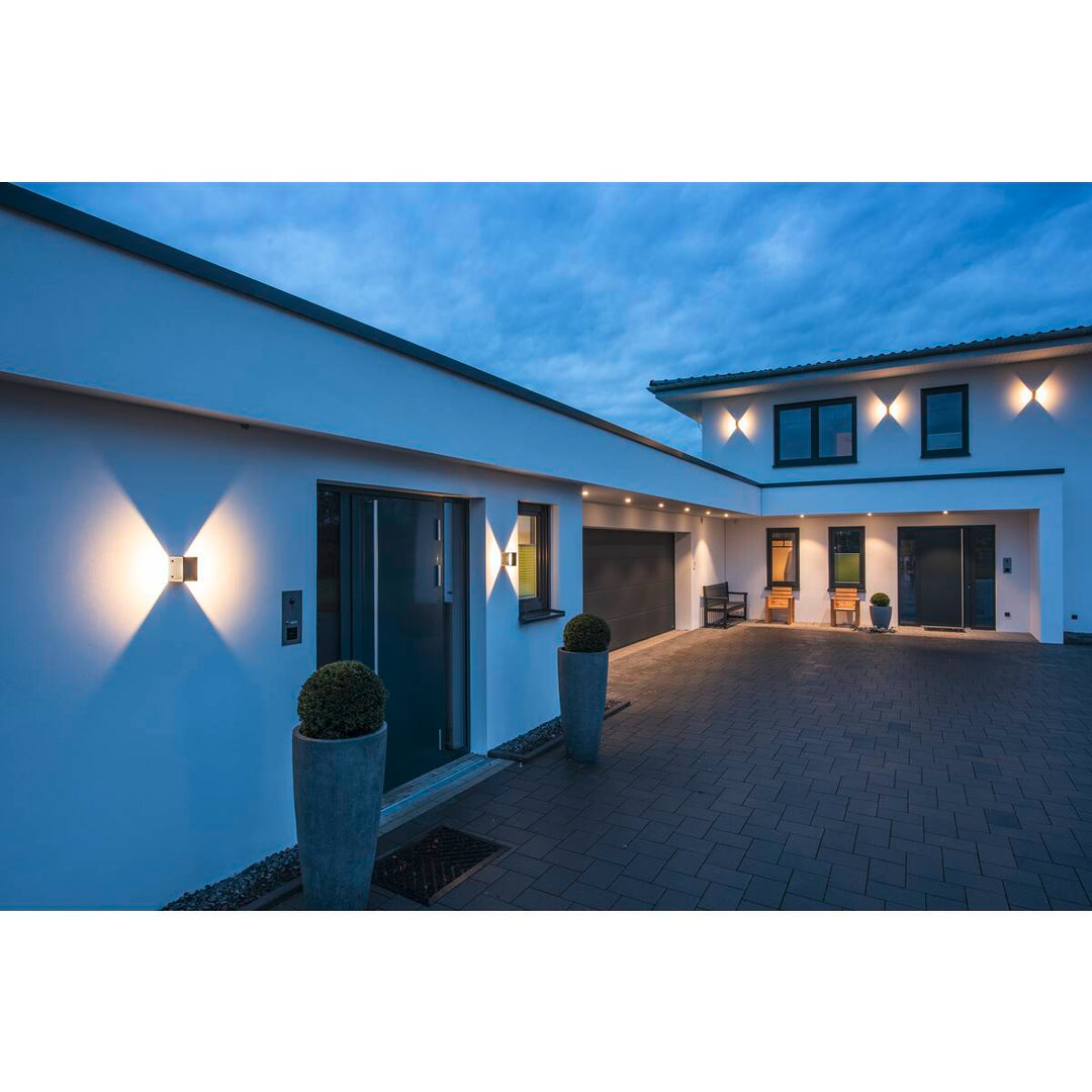 Logs vegglampe utendørs 9,5W 3000 Kelvin IP65-Utebelysning vegg opp og ned-Slv-Antrasitt-slv-232105-Lightup.no