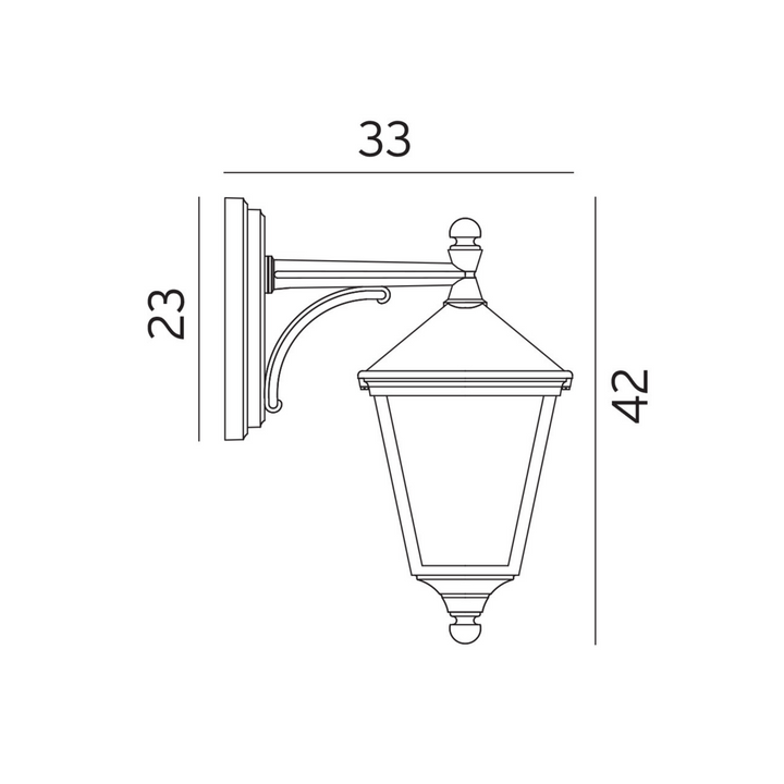 London 481-Utebelysning vegg klassisk-Norlys-Svart-3101709-Lightup.no