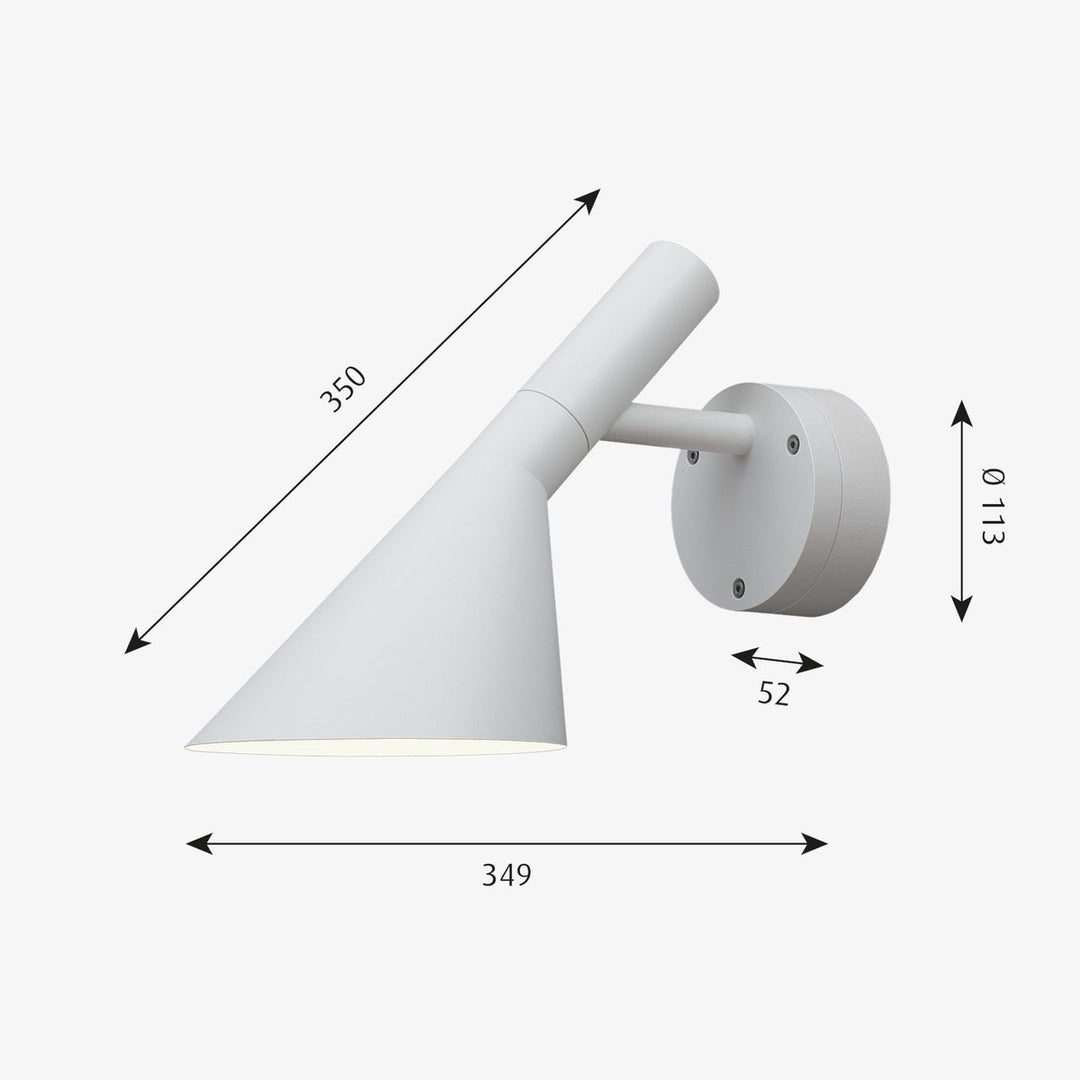 Louis Poulsen AJ 50 utendørs vegglampe-Utebelysning vegg klassisk-Louis Poulsen-Hvit-LP__5743145816-Lightup.no