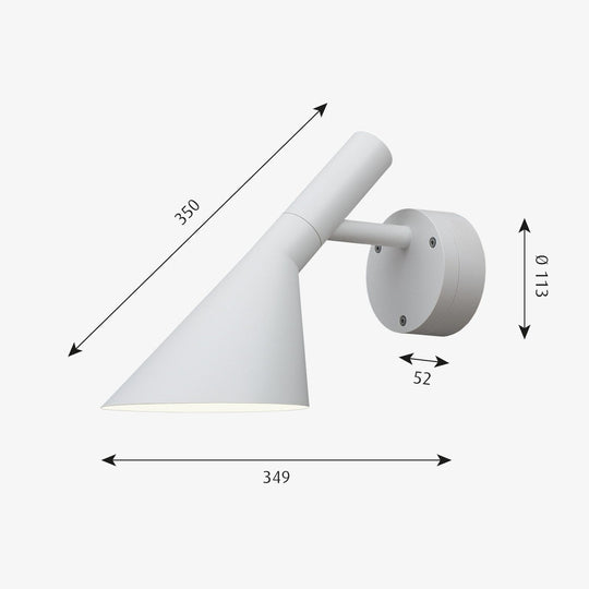 Louis Poulsen AJ 50 utendørs vegglampe-Utebelysning vegg klassisk-Louis Poulsen-Hvit-LP__5743145816-Lightup.no
