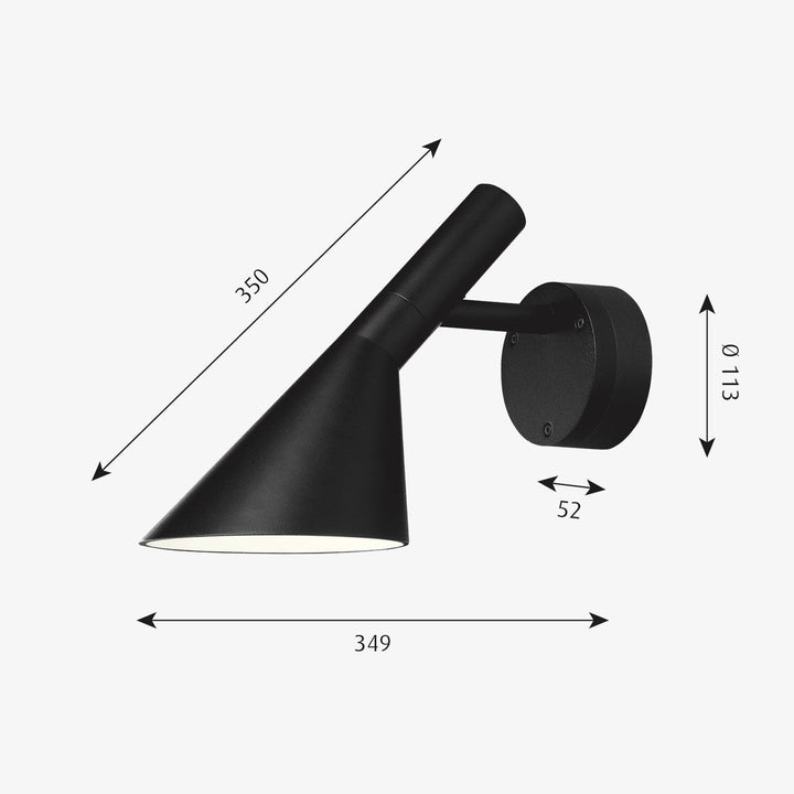 Louis Poulsen AJ 50 utendørs vegglampe-Utebelysning vegg klassisk-Louis Poulsen-Hvit-LP__5743145816-Lightup.no