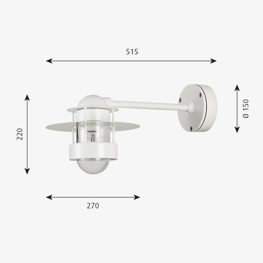 Louis Poulsen Albertslund utendørs vegglampe lang-Utebelysning vegg klassisk-Louis Poulsen-Hvit-LP__5743142660-Lightup.no