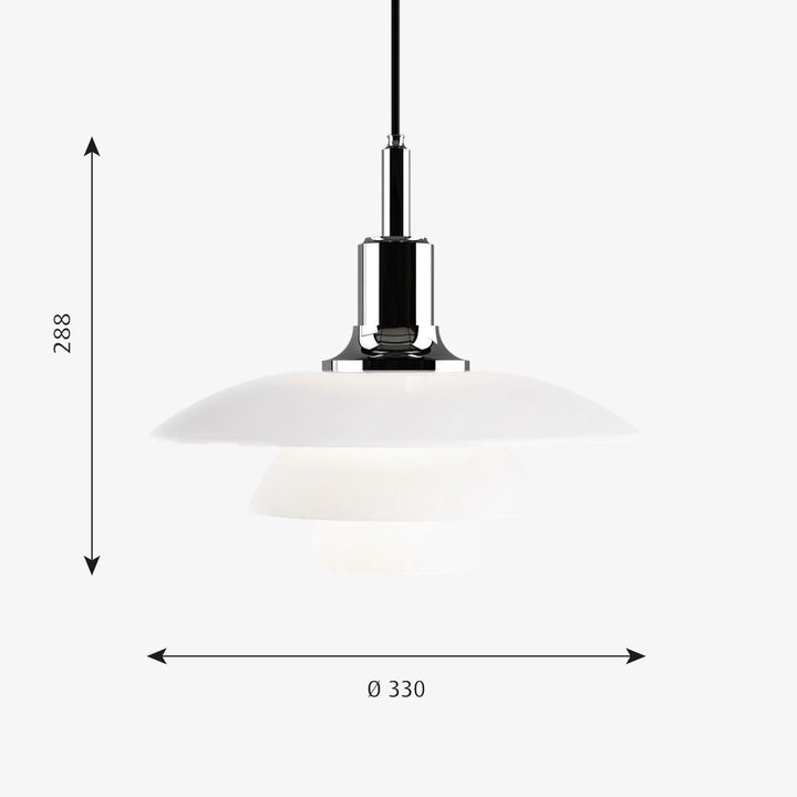 Louis Poulsen PH 31/2-3 pendel-Takpendler-Louis Poulsen-Messing / Opal glass-LP__5741100141-Lightup.no