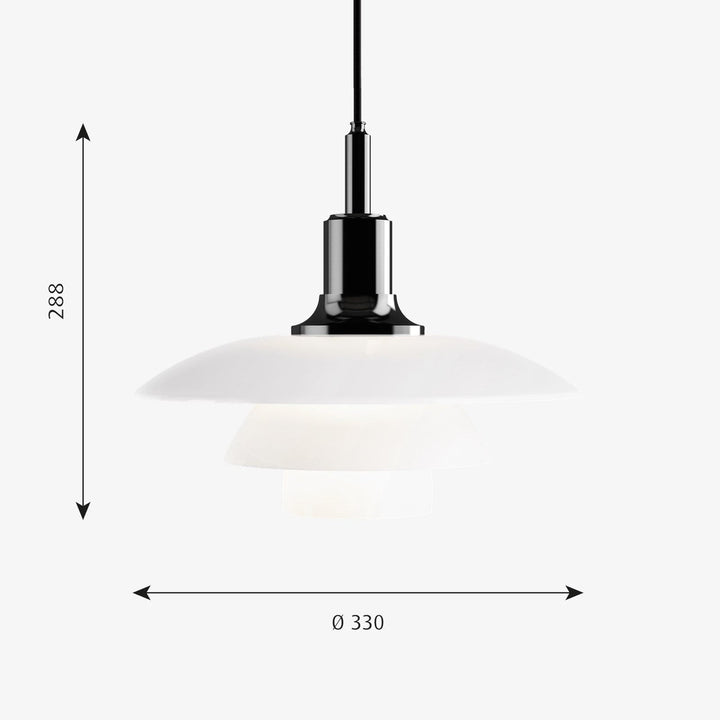 Louis Poulsen PH 31/2-3 pendel-Takpendler-Louis Poulsen-Messing / Opal glass-LP__5741100141-Lightup.no