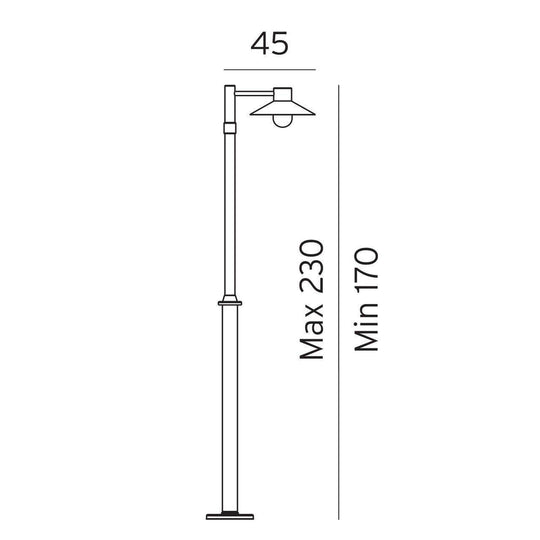 Lund stolpe 274-Utebelysning stolpe-Norlys-galvanisert stål-3101937-Lightup.no